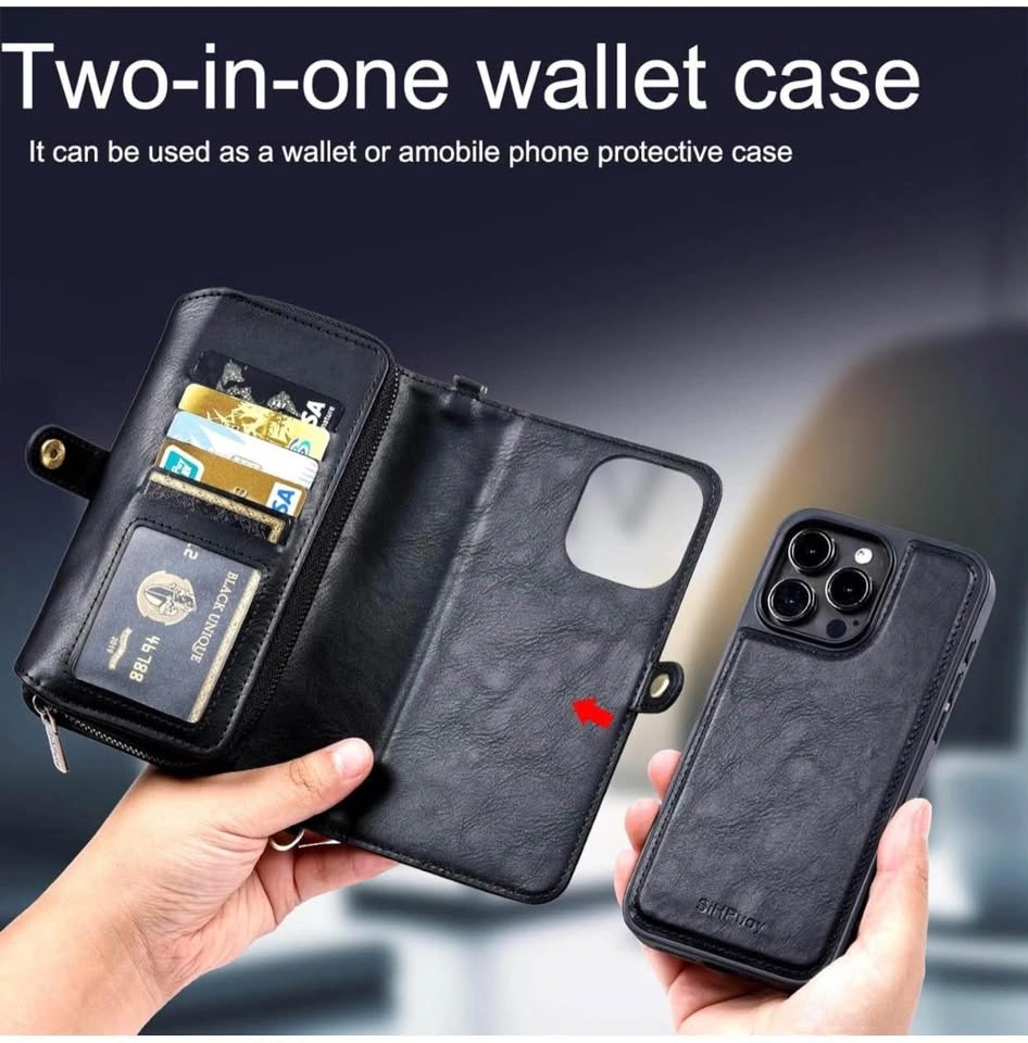 iPhone 15 Pro Max Wallet Case with Card Holder Kickstand - photo 3