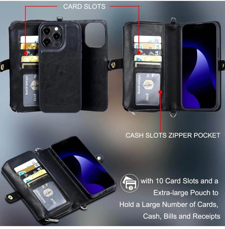 iPhone 15 Pro Max Wallet Case with Card Holder Kickstand - photo 5