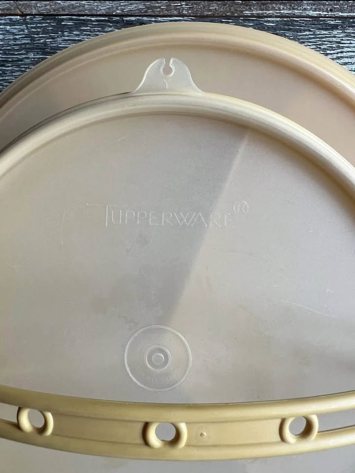 Tupperware Yellow Party Susan Platter Stacker Set - photo 4