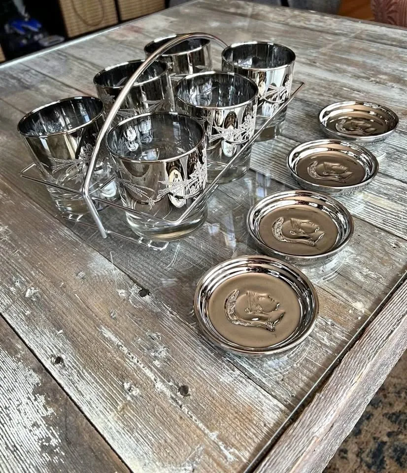 Queen's Lusterware Roly Poly Glasses Barware Caddy thumbnail