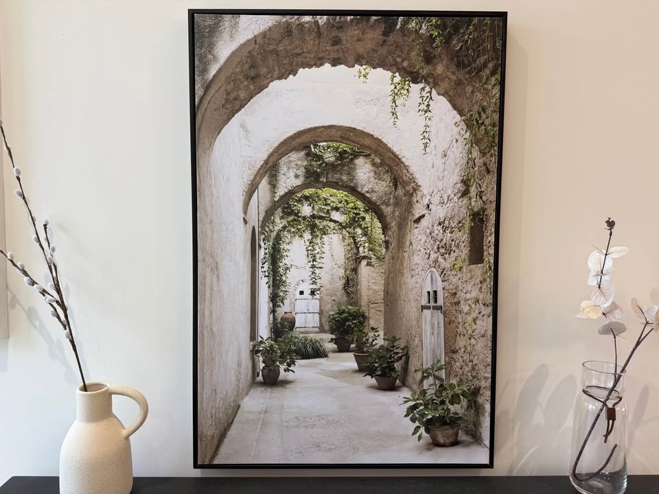 Framed Canvas Art Print Arched Pathway Greenery - photo 2