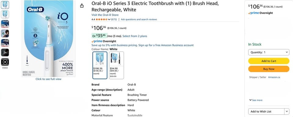Oral-B iO Series 3 Electric Toothbrush - photo 2