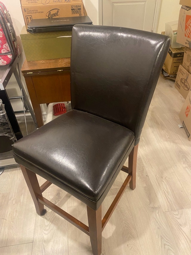 $30 or best offer brown leather bar stool - photo 2