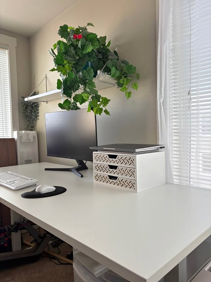 Desky Sit/Stand Desk w/ Cable & Power Channel