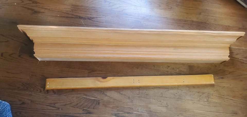 Oak mantel / wall shelf