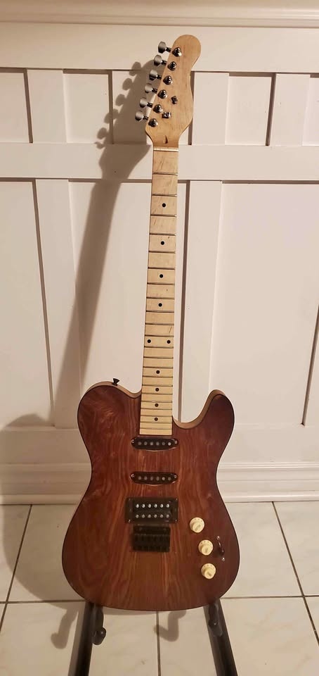 Hybrid Telecaster Walnut and Maple Electric Guitar