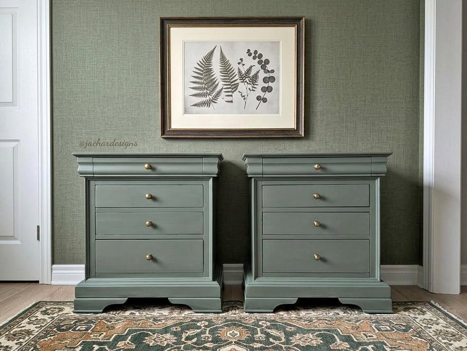 Oversized Wood Nightstands - Refinished