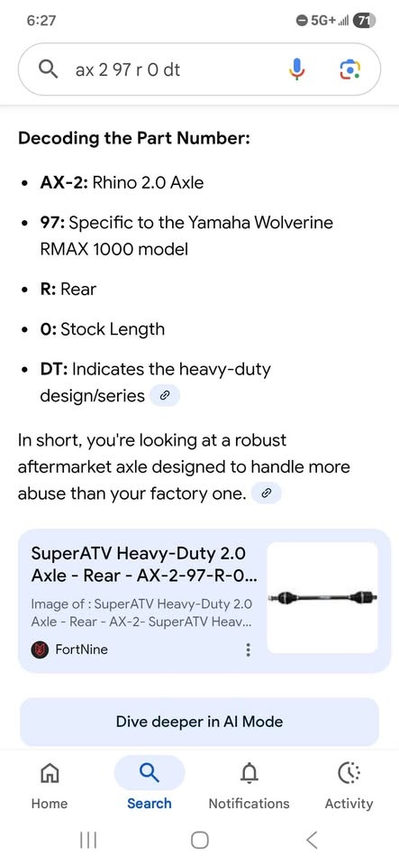 Yamaha Rmax Rear Axle - photo 5