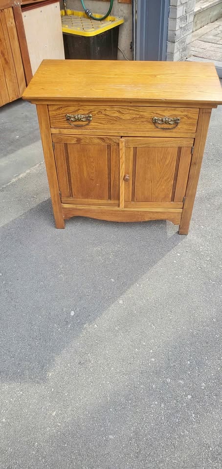 Solid Wood Ash Dresser / Bedside Table / Dry Sink