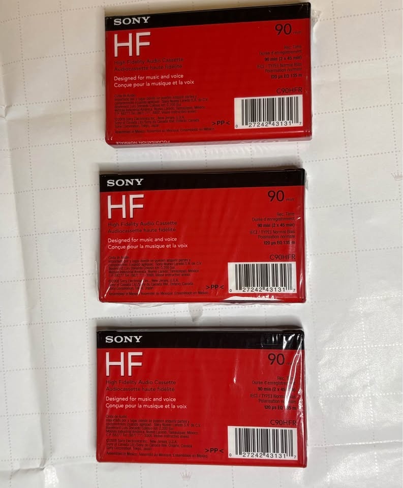 3 Sony HF 90 Cassette Tapes - New - photo 3