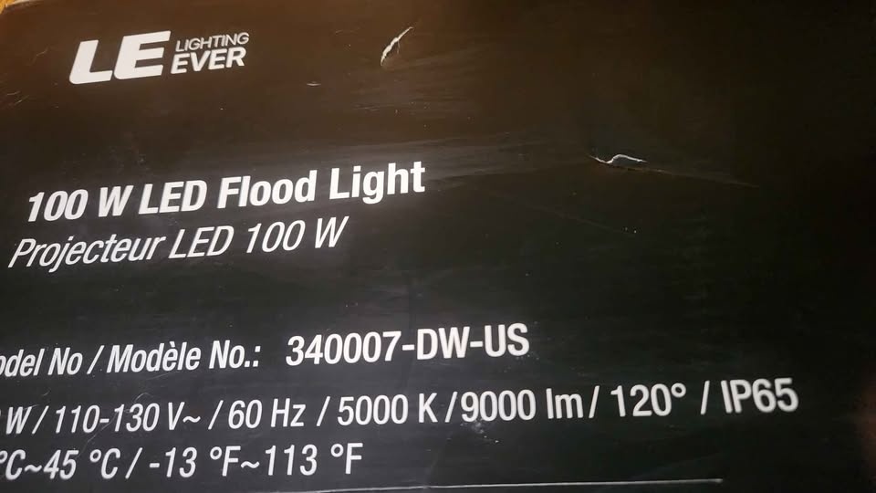 LE LED Flood Light 2-Pack, Super Bright 100W, Waterproof - photo 3