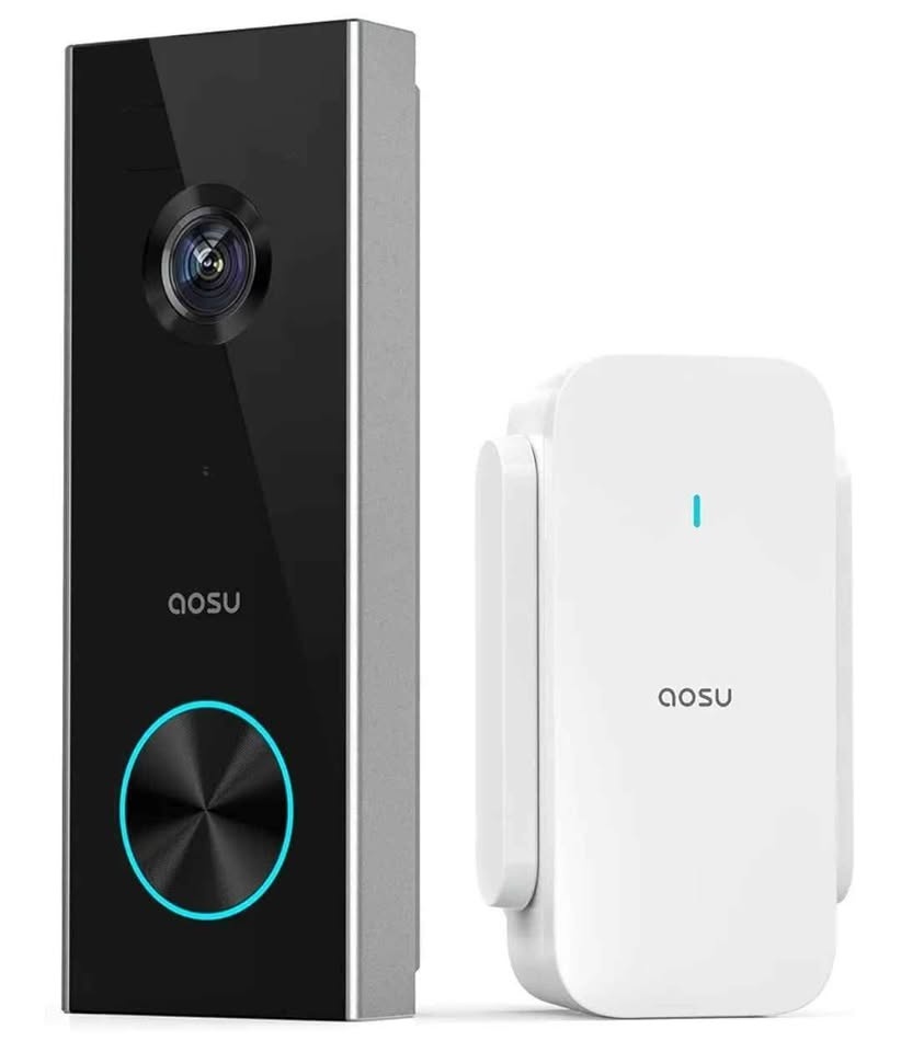 AOSU Doorbell Camera Wireless Outdoor, Battery-Powered Video Doo - photo 4