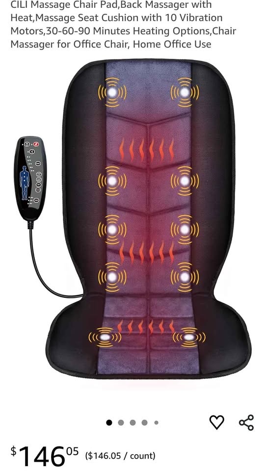 CILI Massage Chair Pad with Heat & 10 Vibration Motors