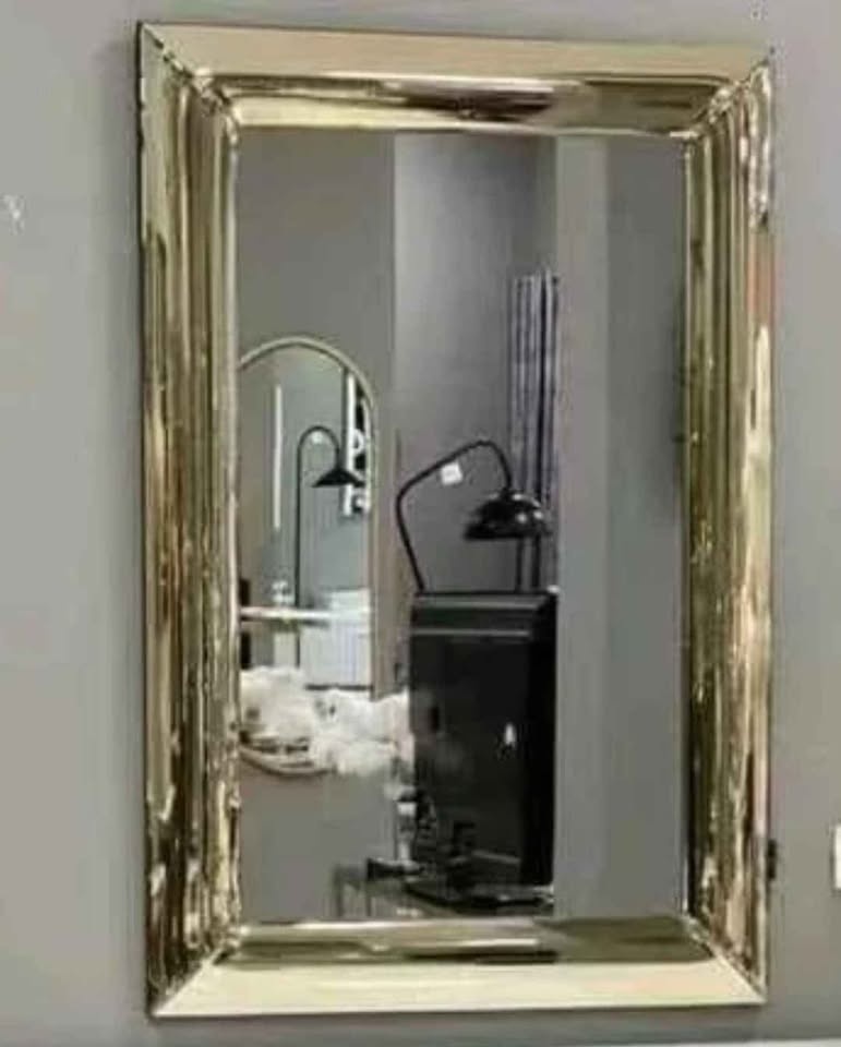 Elegant Gold-Framed Wall Mirror - Brand New