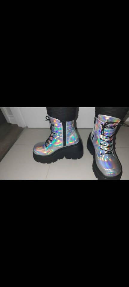 Demonia Shaker-52 Holographic Boots Size 10 - photo 2