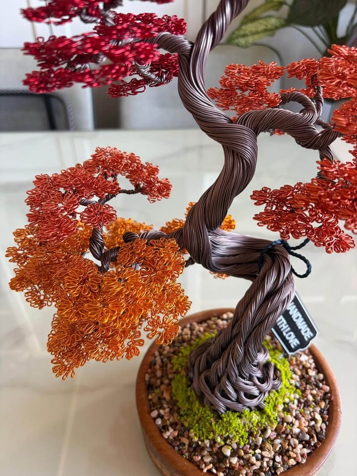 Aluminum HandCrafted Bonsai tree (AUTUMN) - photo 2