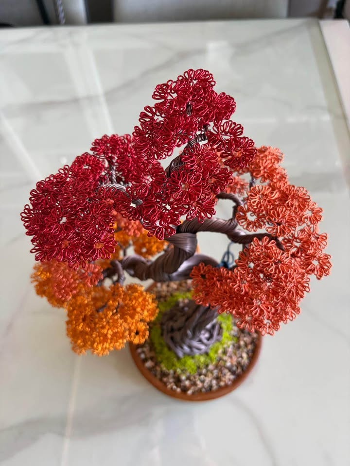 Aluminum HandCrafted Bonsai tree (AUTUMN) - photo 4