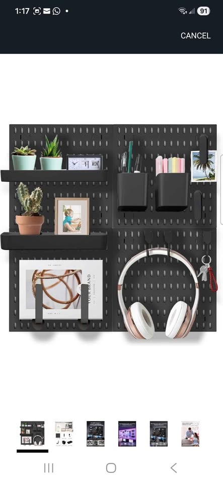 2 Peg Board Black New - photo 2