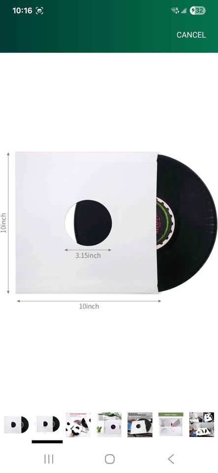 10'' Vinyl Record Paper Inner Sleeves - 20 Pack - photo 2