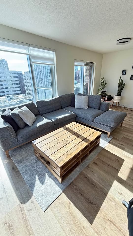 Moving Sale – Beautiful Sectional Sofa + Coffee Table