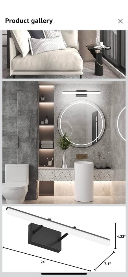 Aipsun 32" Black LED Vanity Light - photo 2