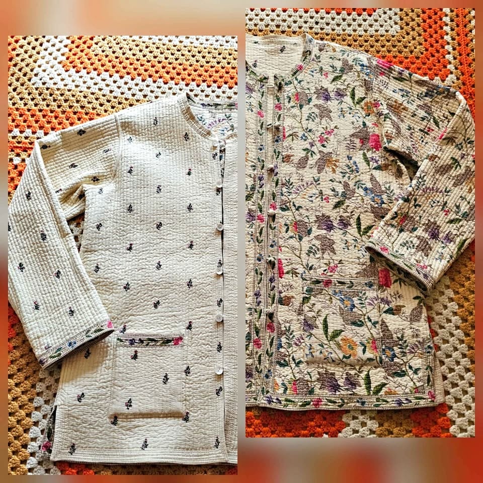 XL Reversible Quilted Floral Tang Jacket