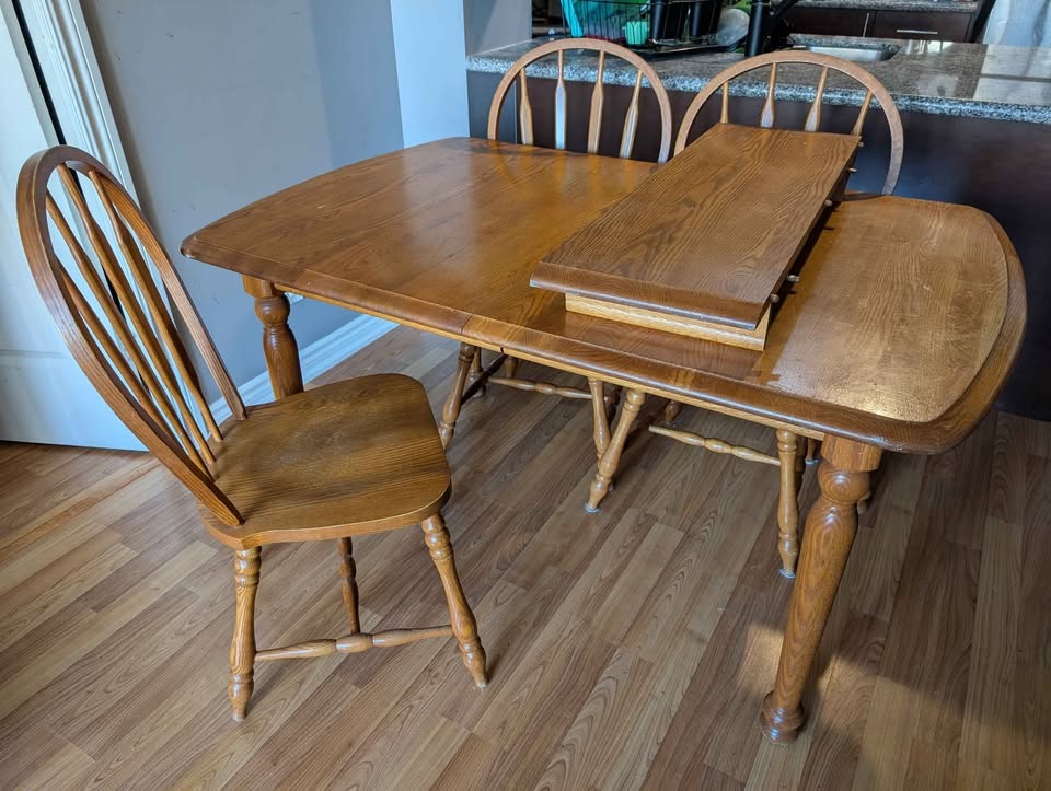 Solid Oak Dining Table - photo 2