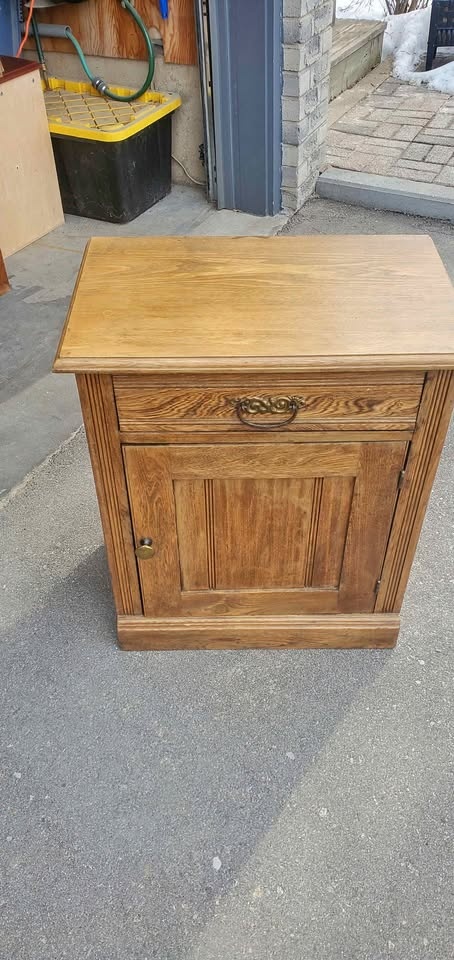 Vintage Ash Dresser / Bedside Table / Dry Sink