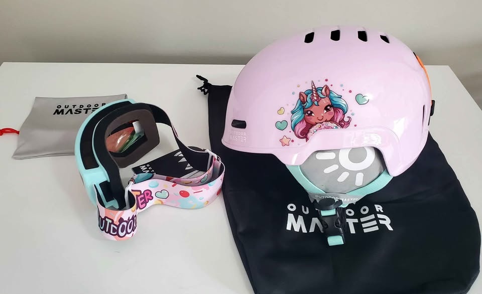 Outdoor Master Kids Ski Helmet and Goggles Set, Size S (Pink Uni - photo 3