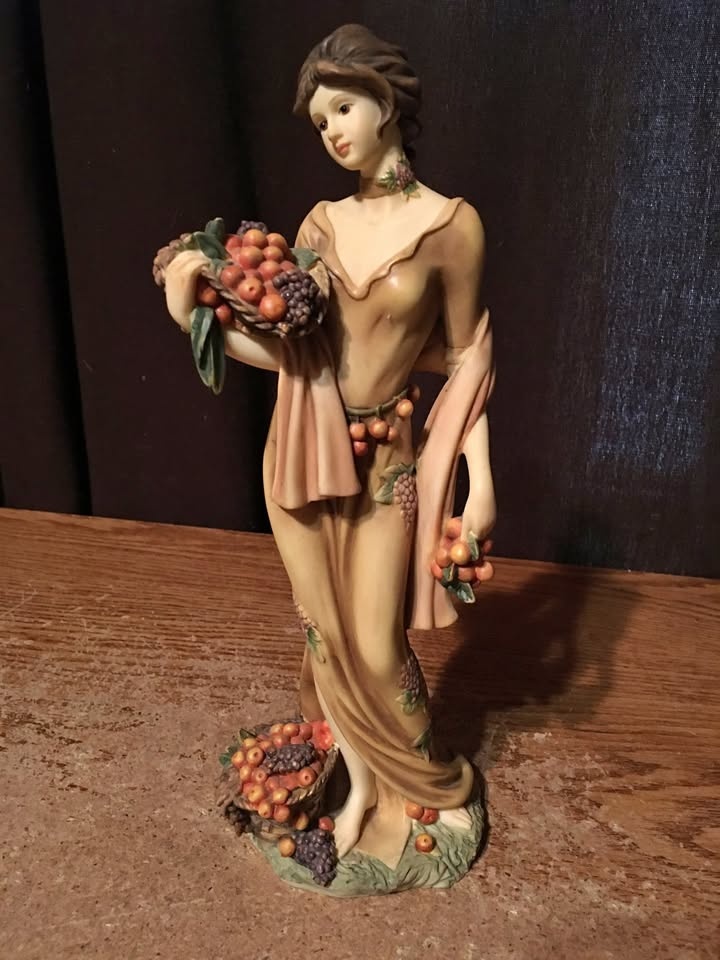 Autumn Porcelain Elegant Female Figurine by Home Interiors