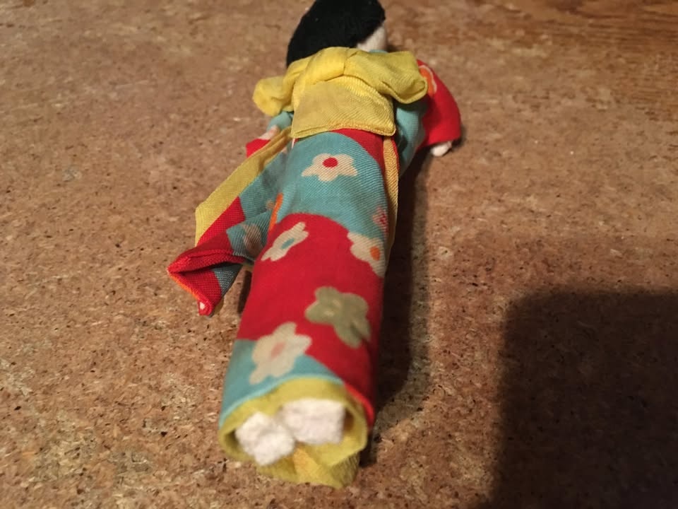 VINTAGE JAPANESE KIMONO DOLL CLOTH 6.5" - photo 5