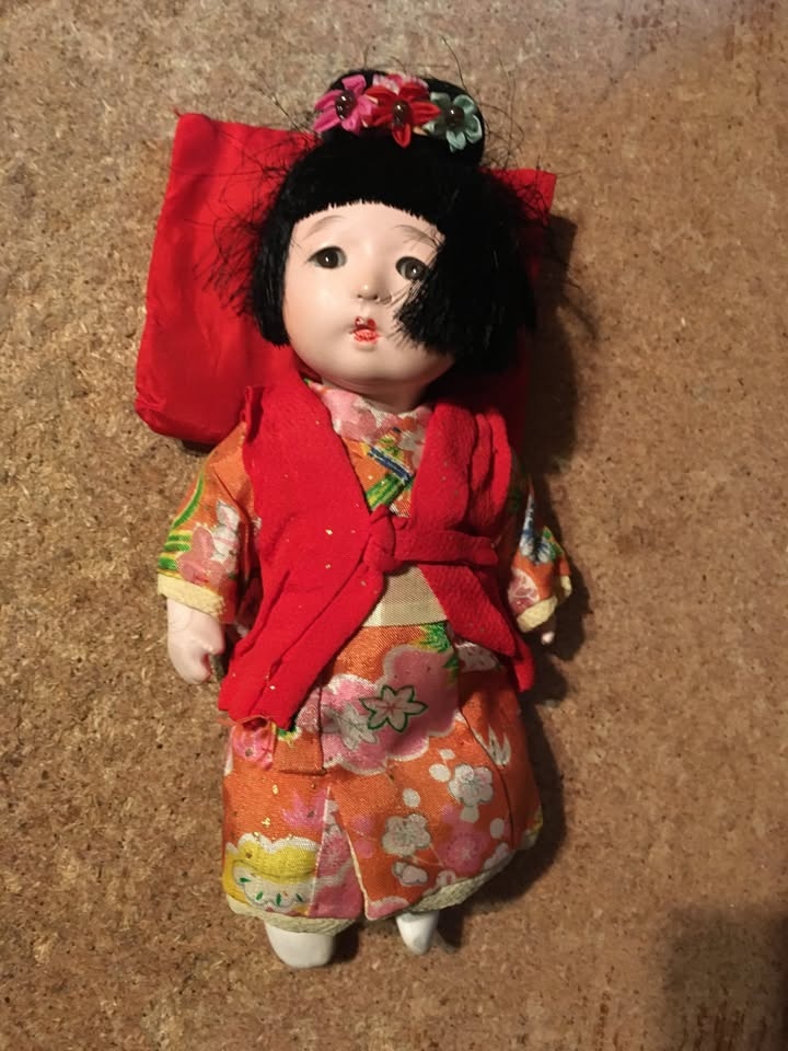 VINTAGE GOFUN ICHIMATSU JAPAN JOINTED BABY GIRL DOLL - photo 2