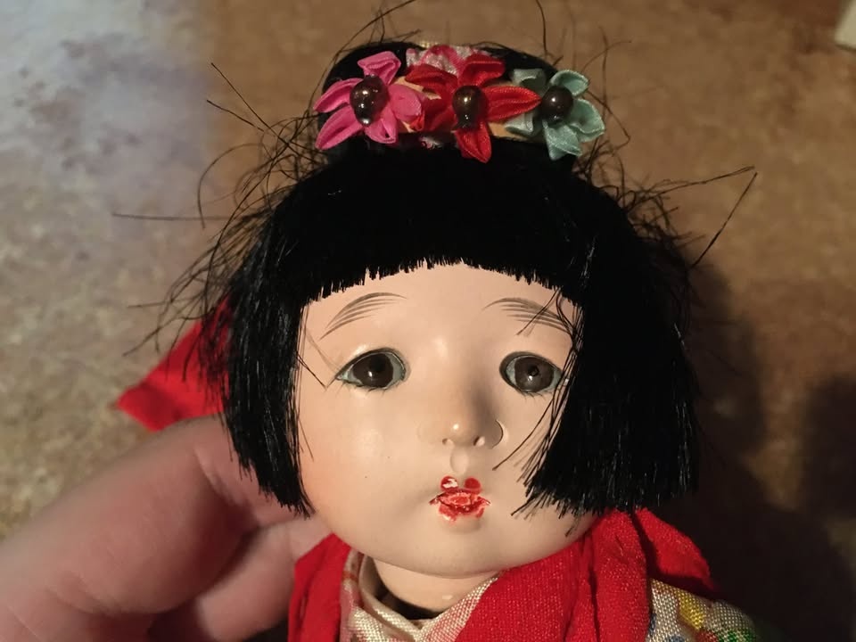 VINTAGE GOFUN ICHIMATSU JAPAN JOINTED BABY GIRL DOLL - photo 3
