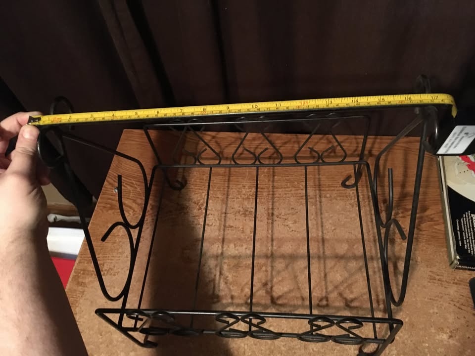 Vintage Black Wrought Iron Mid Century Magazine Rack - photo 5