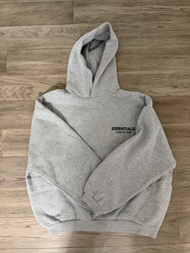 Authentic Light Heather Grey Essentials Fear Of God Hoodie (S)