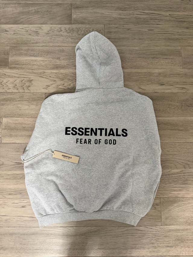 Authentic Light Heather Grey Essentials Fear Of God Hoodie (S) - photo 2