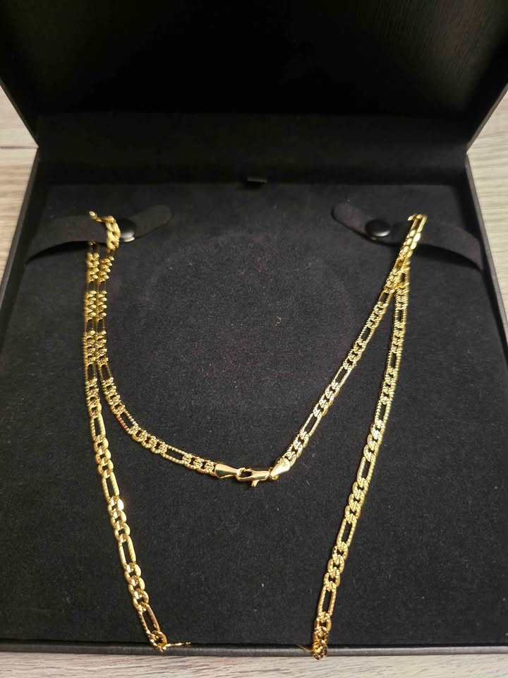 24" Gold Plated Cuban Chain Necklace - 18k Stamped - photo 2