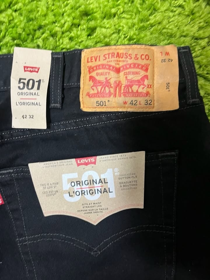 Levi's Men's 501 Original Fit Jeans - Black - 42W x 32L - photo 3