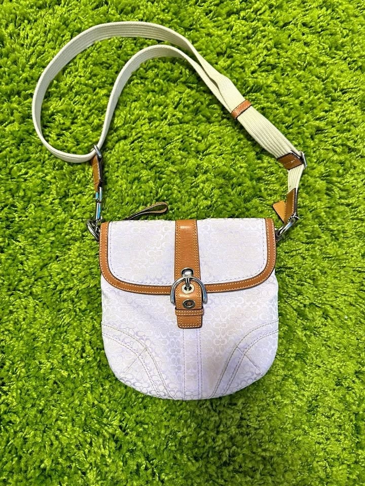 Coach Lavender Signature Jacquard Soho Swing Crossbody Bag