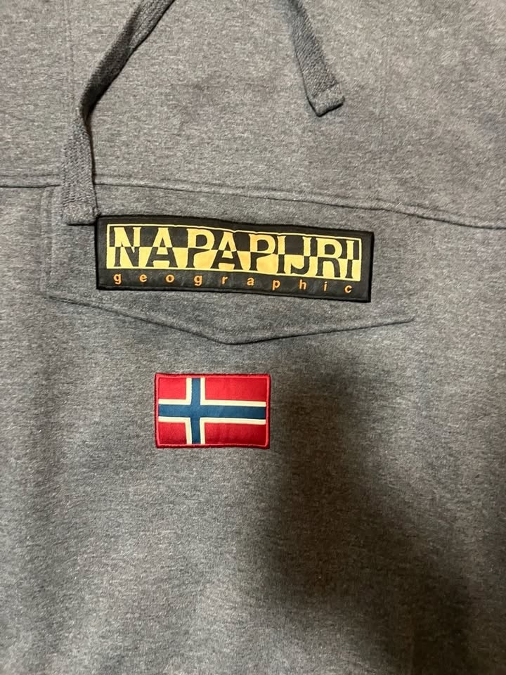 Napapijri Burgee Winter Anorak Hoodie - Grey Melange - Medium - photo 2