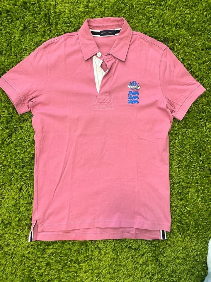 Kent & Curwen Pink Rugby Polo Shirt