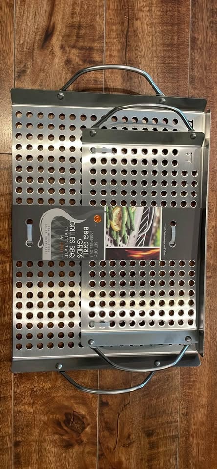 New Outset Grill Tray, Stainless Steel, Set of 2, 11" x 17" and - photo 3