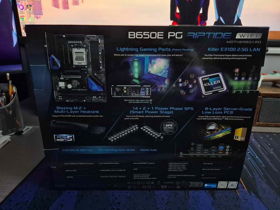 ASRock B650E PG Riptide Motherboard AM5 ATX - photo 3