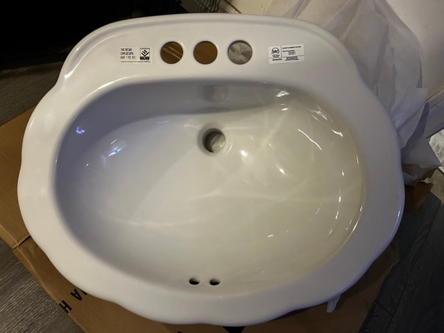 Ceralux "Sunflower" Drop-In Bathroom Sink - White (8444W) - photo 2