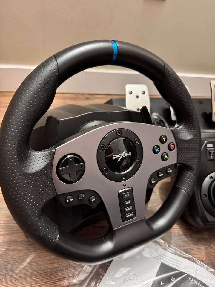 PXN V9 PC Steering Wheel with 3-Pedal Bundle - photo 3