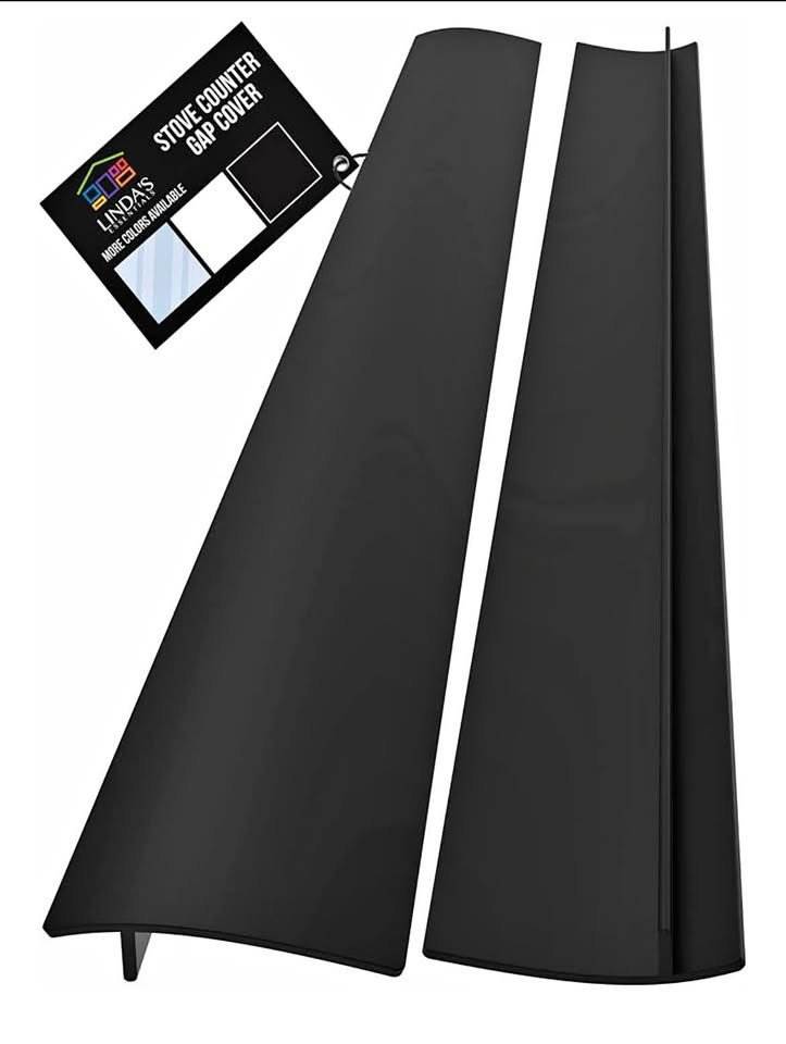Silicone Stove Gap Covers (2 Pack- 25 inch Black)
