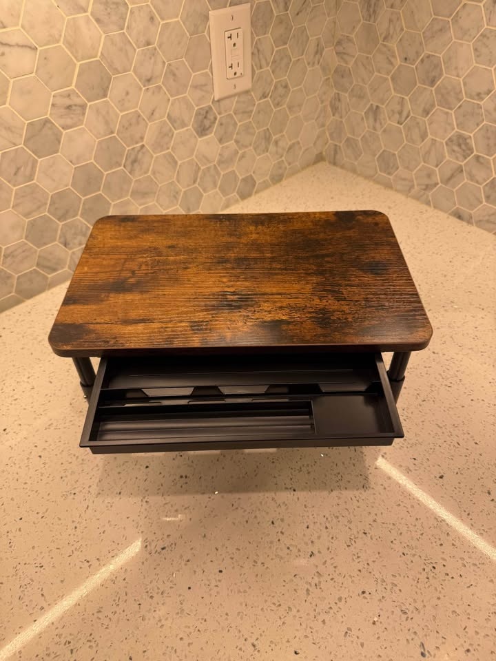 ETHU Monitor Stand for Desk, Height Adjustable with Drawer - photo 2