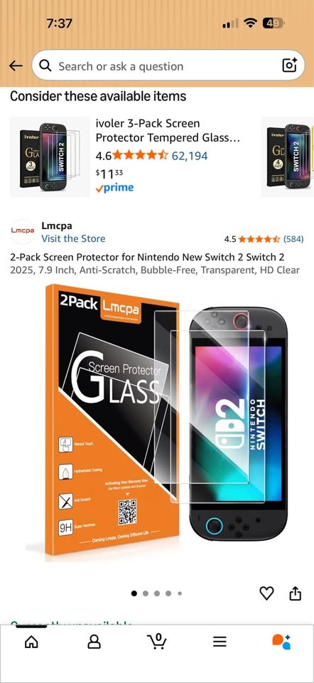 2-Pack Screen Protector for Nintendo Switch 2 (2025) - photo 3