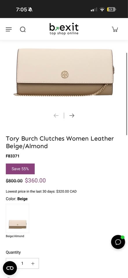 TB Purse/ clutch (authentic) very good condition - photo 2