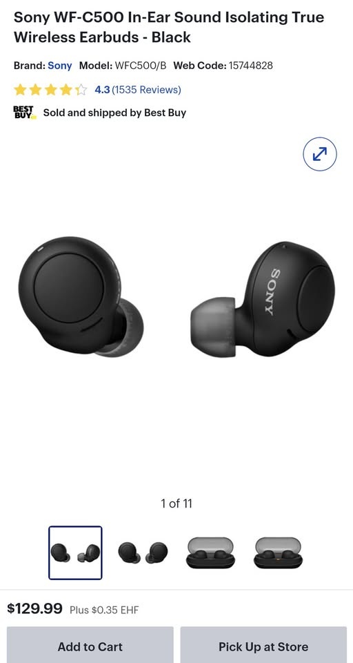 Sony WF-C500 Truly Wireless In-Ear Headphones BRAND NEW - photo 3